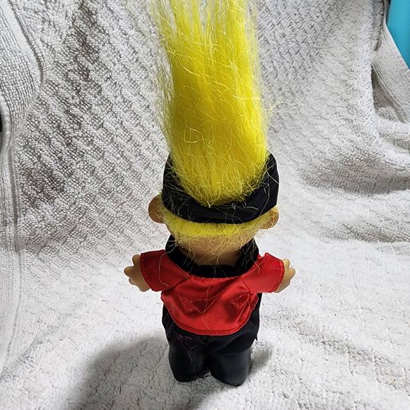 Troll Doll 4 1/2" Russ Equestrian Jockey YELLOW Hair - Picture 2 of 3